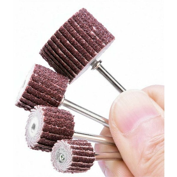 10 stk. Klappeskive, 400 korn, 3x15mm, slibeskive med klapper, poleringsbørster, til polering, tegning og beskæring på metaloverflade