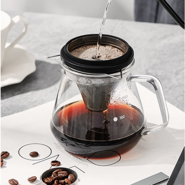 Papirfri kaffefilterkop drypfilter rustfrit stål kaffefilter bærbart kafferedskab