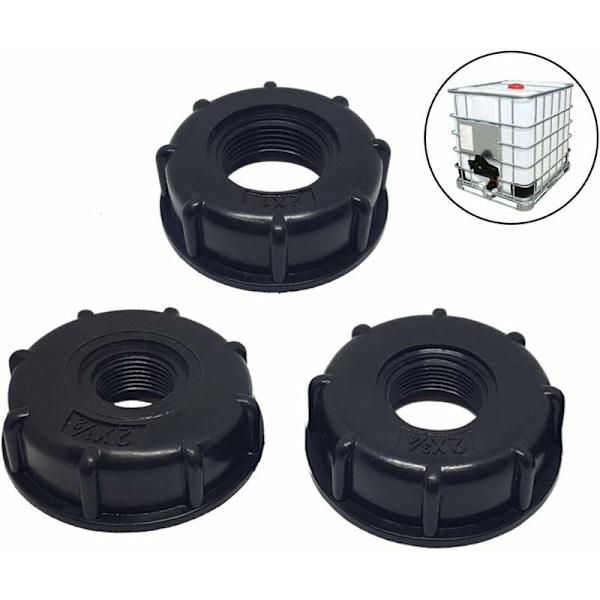 IBC Tank-kobling - IBC Tank-adapter - Erstatningskran-kobling for hagevanningsutstyr (2,5\") HIASDFLS