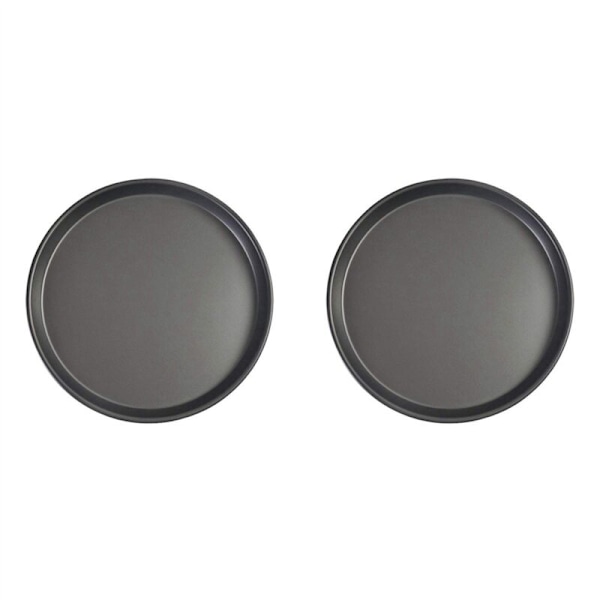2X 13 Tommer Non-Stick Pizza Pan, Bageværktøj Rund AU Stål Bakke Form til , Restaurant