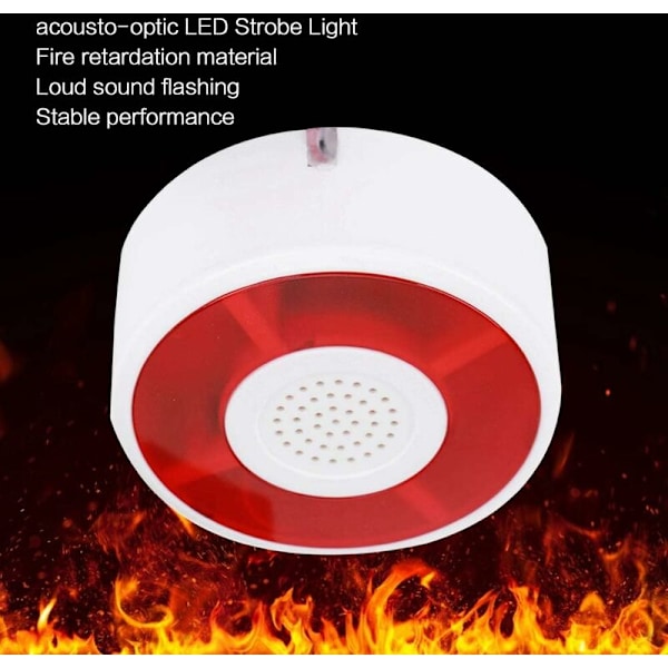 DC 12V LED Alarm Sikkerhedslampe Blinkende Alarmsystem Strobe Signal Lys Advarsel Acousto-Optisk Sirene