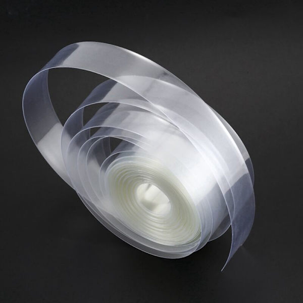10 mm bredd 23 mm transparent PVC värmekrympslang för 1 AA-batteri