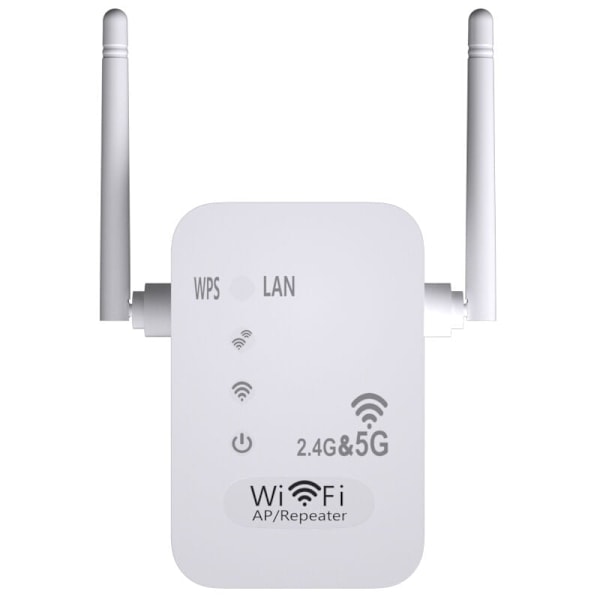 5G + 2.4G Trådlös WiFi-förstärkare 1200 Mbps Dubbla antenner Signalförstärkare Lång räckvidd