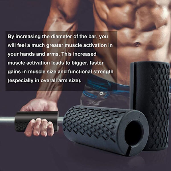 2PCS Barbell Hantel Booster Grepp Bärbar Fitnessutrustning Tillbehör Undvik Skada Öka Friktion