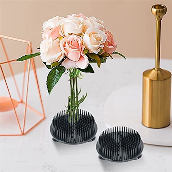 6 stk blomsterfrosk, 2,75 tommers plastblomsternåler, blomsterfrosker til arrangementer med 3 minisugetkopper, gjennomsiktig