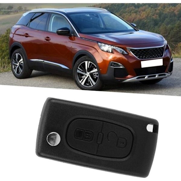 2-knapps Nyckelskal Kompatibel CE0523 Vikbar Fällbar Nyckel för Peugeot 207 307 308 407 408 3008 5008 Citroen C2 C3 C4 C5 C6 C8