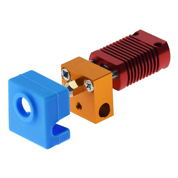 MK8 Hotend CR10 CR10S Monterad Extruder med Aluminium Uppvärmningsblock 0.4mm Munstycke (12V 40W)