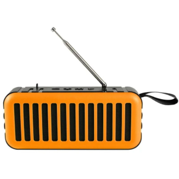 Aurinkoenergialla toimiva kannettava Bluetooth-kaiutin ulkoilun taskulamppu tukee korttia/U-levyä/oranssia FM-radiota