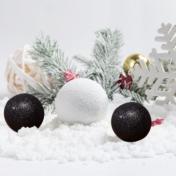Julekulepynt, sett med 34 julekuler 4 cm/1,57 tommer, juletrepyntkuler, hengende pynt