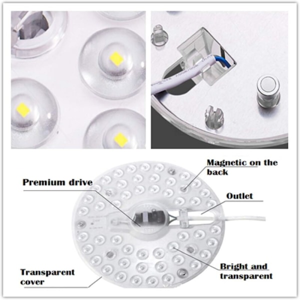 12W Smd5730 LED Loftlampe Cirkel Lysmodul Cirkel Panel Lampe Ac220V - 12W