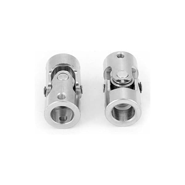 Universalledd 2-delt 88mm U-ledd Styreaksel for Båt Bil DIY Tilbehør Sølv