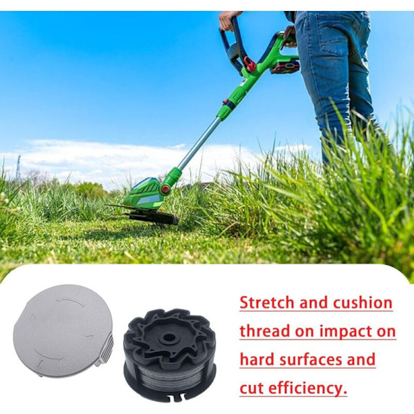 Sæt med 3 udskiftningsspoler til Bosch UniversalGrassCut 18V-26/18V-260/18/18-26/18-260, til ‎F016800570 og 1600A01R5J spolecover (6m, 1.6mm)