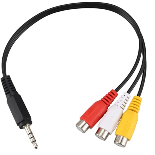 3,5 mm urosähköliitin 3 Audio Video AV -kaapeliin 22 cm