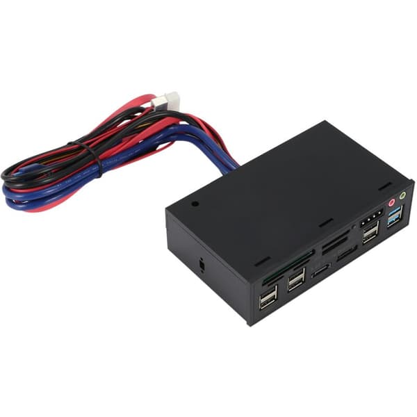 5,25\" e-SATA dobbel USB 3.0 Seks USB 2.0 multifunksjons kortleserpanel