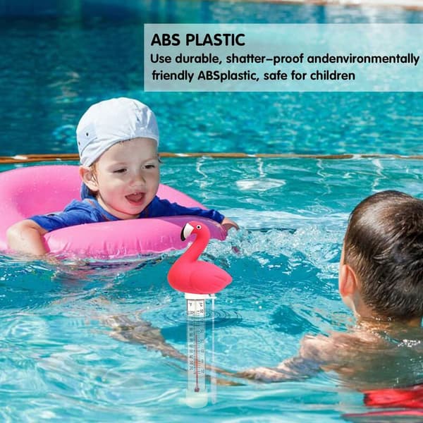 Flytande pooltermometer, flytande vattentermometer, pool flytande termometer, pooltermometer med snöre, söt tecknad termometer, för utomhus