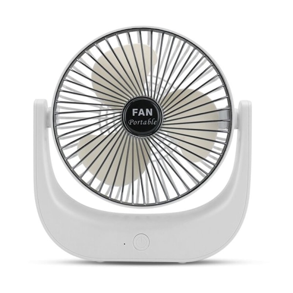 6 Inch Portable Mini Desktop Electric Fan 3 Speed ​​Adjustable Angle USB Charging Pretty Personal Electric Fan-Silver