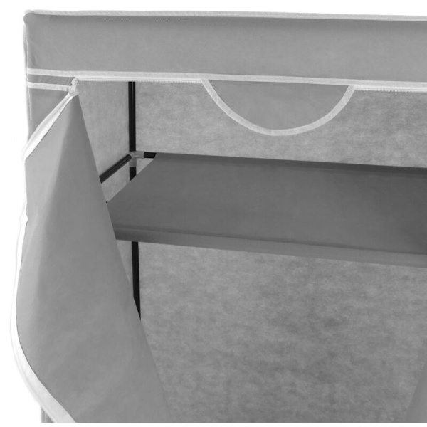 Kangaskomero 70 x 45 x 155 cm harmaa