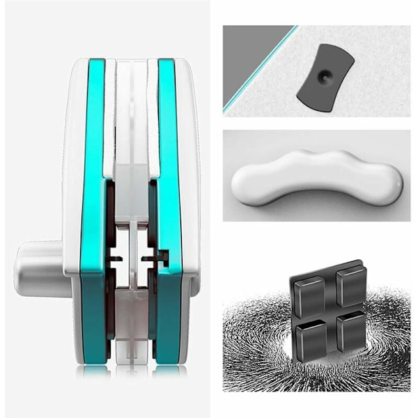 Magnetisk fönsterputsare, ABS-material magnetisk fönsterputsare, dubbelsidig magnetisk fönsterputsare, magnetisk fönsterputsare för hem, kontor och S