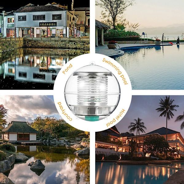 Solcelled Flytende Bassenglys, LED IP67 Vanntett RGB Fargeskiftende Ball Lys for Sjøer Fiskedammer Fontener Dam Dekor, Nattelys