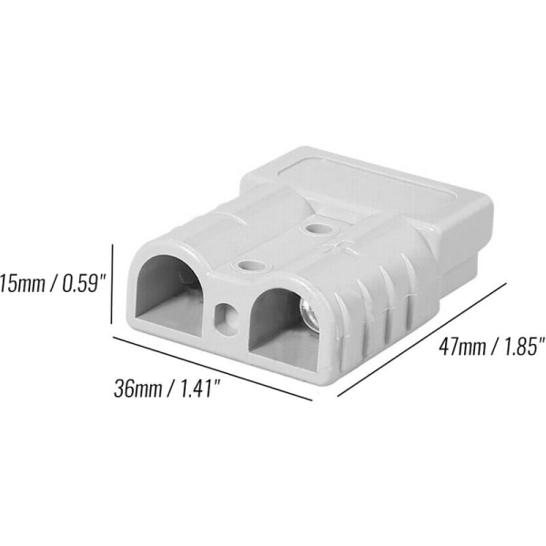 10 kpl Anderson-tyylisiä pistorasia-liittimiä DC-virtalähde 50A 12-24V 6AWG kaksoisnapa kuparikontakteilla