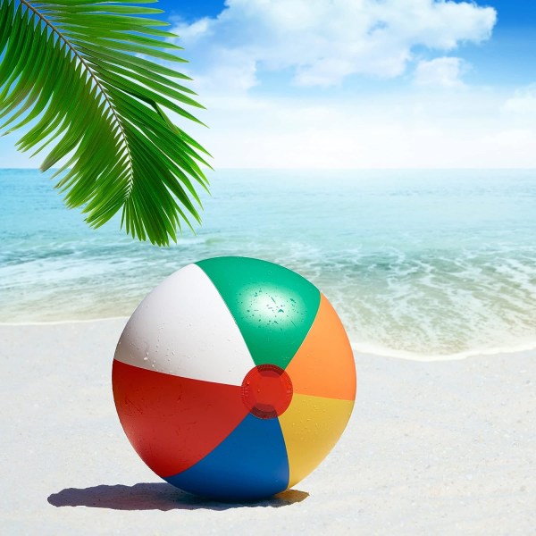 Novelty Beach Balls 3 Pack 20" oppblåsbar for barn - Leker og småbarn, bassengspill, Toy Classic Rainbow Color