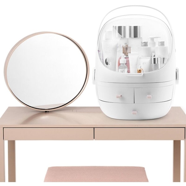 Vand- og støvtæt Kosmetik Opbevaringsboks Badeværelsesarrangør Makeup Hudpleje Opbevaringsboks