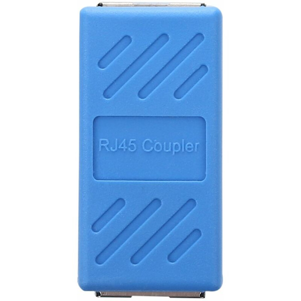 RJ45 - Skjermet kobler for Cat7 / Cat6 / Cat5E / Cat5 Ethernet-kabelforlengelseskontakt - til , Blå - 2-pakning