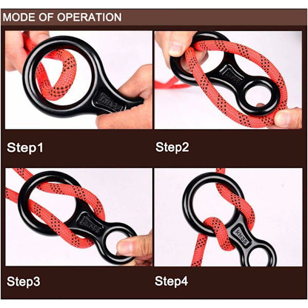 Rappelling Udstyr Descender Udstyr, Descender Nedklatring Klatring Nedklatring Sikringsudstyr Rappelling Enhed til Udendørs Fritid