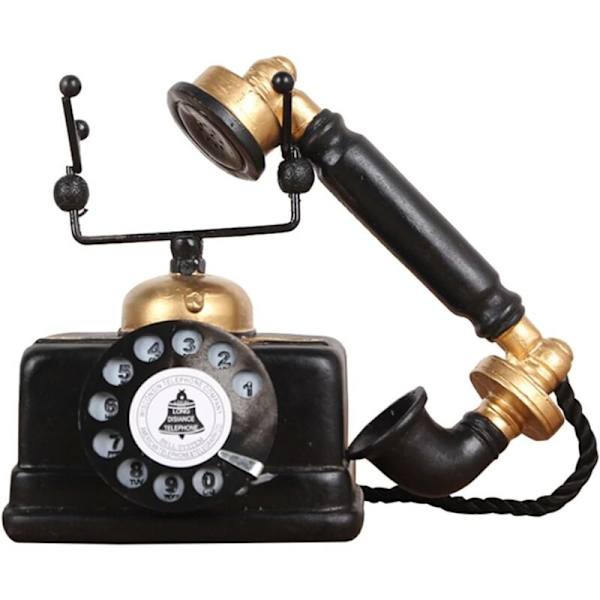 Industriel Loft Retro Model Fastnettelefon Roterende Håndværk Butiksindretning Cafe Stue Vindue Dekorationer Dekorationer Fotografi