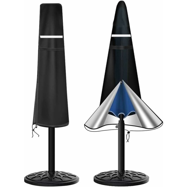 Parasolskydd, 2m Vattentätt Parasolskydd, Anti-UV, Anti-Vind 210D Oxfordtyg Paraplyskydd med Vattentät Dragkedja(1402530cm