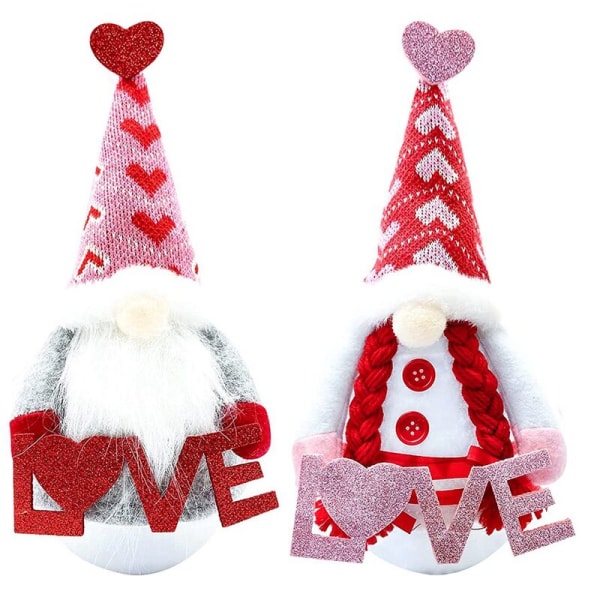 Valentine's Day Gnome Decor Valentine's Day Gifts Decorations Table Decor Ornaments Valentine's Day Plush Gnomes Decor