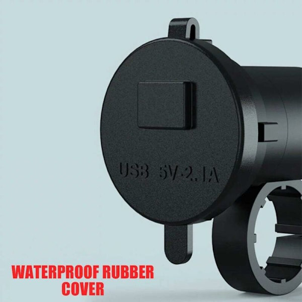 Vandtæt motorcykel USB-oplader 12v, universel motorcykel styr montering vandtæt motorcykel USB-oplader hurtig opladning 5v/2.1a til GPS-opladning,