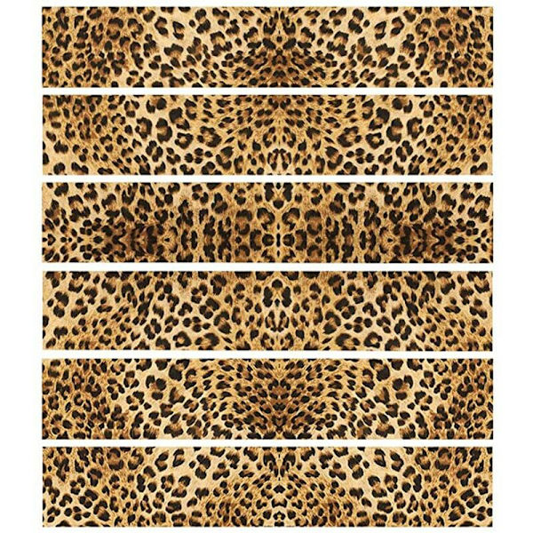 3D Leopard Trapper Trin Bræt Gulv Sticker Selvklæbende Diy Trapper Vandtæt Pvc Dekoration Hjem Indretning