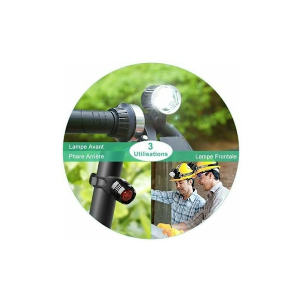 Kraftfuld LED MTB Lampe - Genopladelig MTB Lys, Vandafvisende, 4000 LM, 3 T6 CREE XM-L, 4 Lystilstande - Lithium Batterier, Oplader, Justerbart Pandebånd