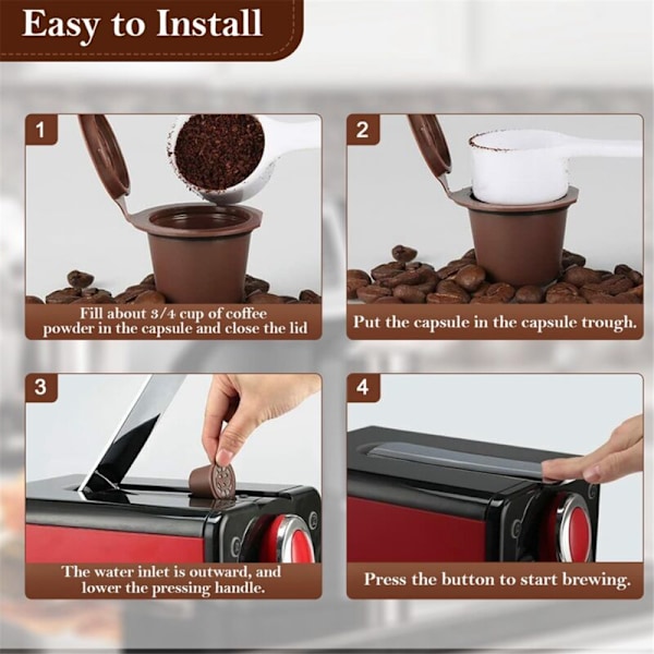 Kaffe Kapsel Filter til Kaffe Maskiner Udskiftning til Kapsler Genanvendelig Kaffe Filter Kapsel