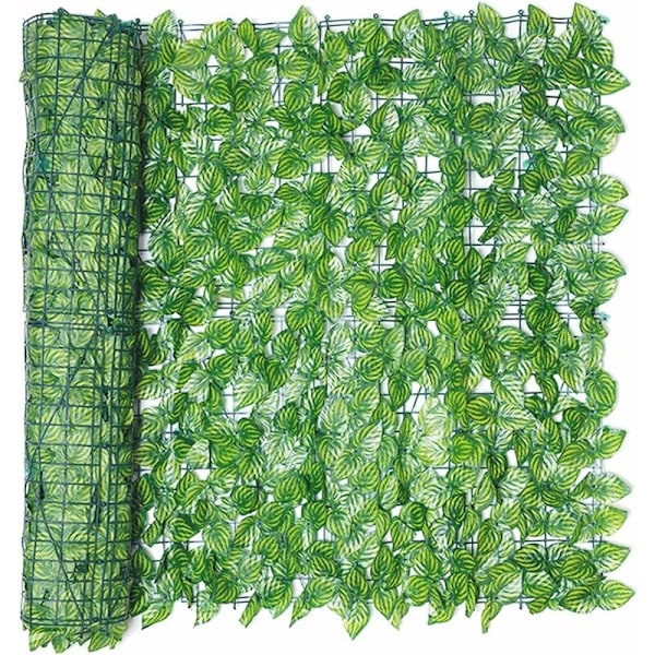 Kunstig Efeublad Gjerde, 0,5m x 1m Hage Skjerming Kunstig Hekt i Rull, Kunstig Løvfellende Hekt, Personvern Gjerde, Hage Skjerm for Balkong B
