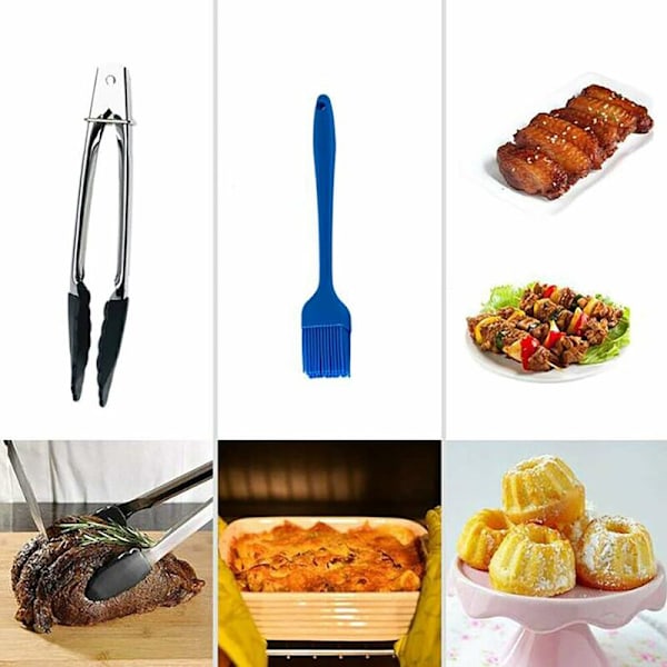 6'' Luftfritöstillbehör 8 delar, Universal Luftfritöstillbehörssats för alla märken av luftfritös (2,3-3,2L)-Fei Yu