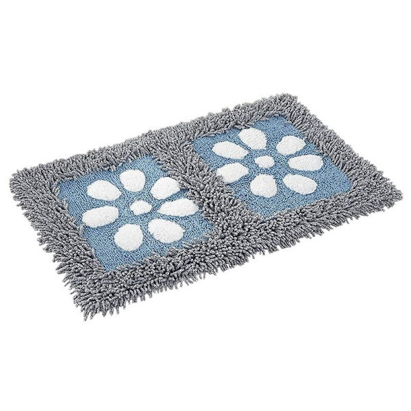 50X80 Cm Fluffy Badeværelse Gulvtæppe til Soveværelse Tæppe Blødt Kronbladstæppe til Stue Bomuld Chenille Skridsikker Dørmåtte
