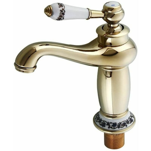 Retro blandare guld vintage handfat blandare badrum kök blandare enkelgrepp blandare för kök badrum handfat