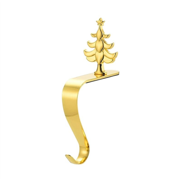 Julstrumpehållare, Guld Färg Öppen Spishållare, Snöflinga Julgran, Juldekoration, Julgåvopåse, Strumpa