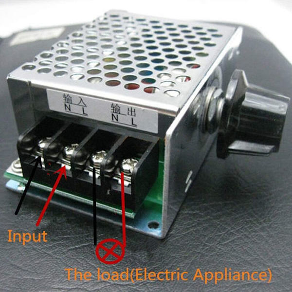 Motorvarvtalsregulator Justerbar Spänningsregulator 4000W Hög Effekt SCR Temperaturregulator