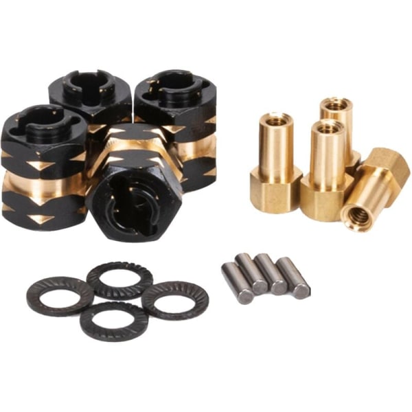 Mässing förlängd hjulnavadapter axelmotvikt för Axial SCX24 JLU Deadbolt C10 uppgraderingar