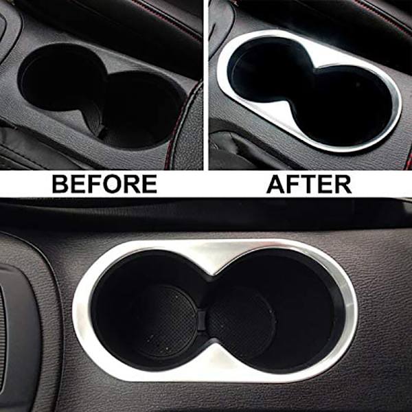 For -5 Cx5 2012 2013 2014 Bil Midtkonsoll Panel Koppholder Deksel Trim Ramme Støping Dekor Tilbehør