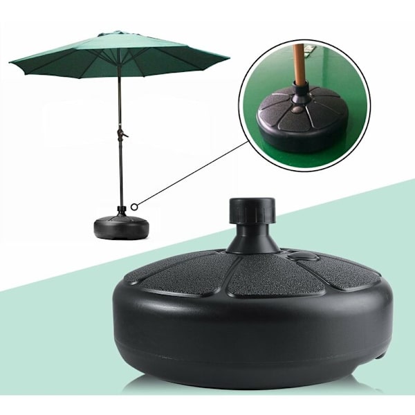 Plast Parasollfot, Rund Form, Fyllbar med Vatten eller Sand, Stabil Bas för Utomhus, Trädgård, Patio