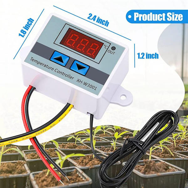 6 stk. Digital temperaturregulator termostat programmerbar switch modul minus 50 til 110 grader opvarmning køling