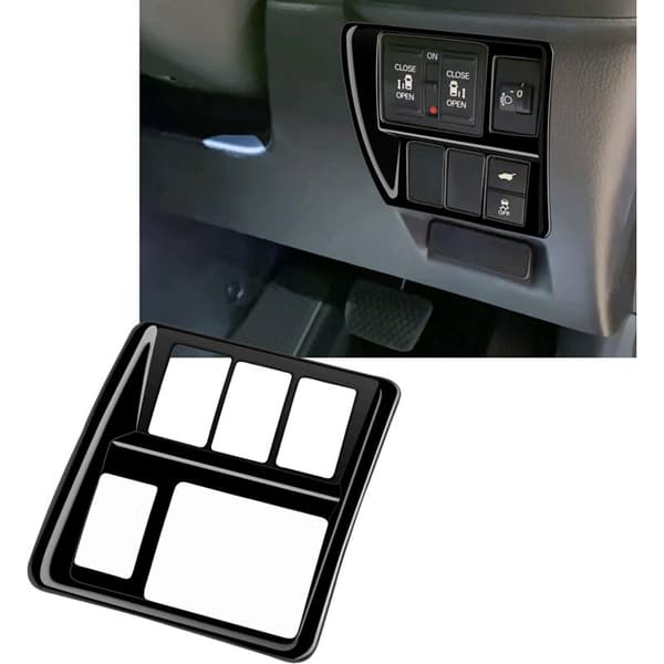 Bil Multifunktionel Knap Trimramme til STEPWGN RP8, Interiør Tilbehør RHD Gloss Black
