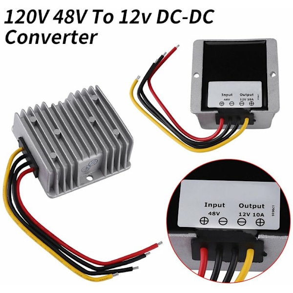 DC-DC 48V till 12V 10A 120W Spänningsomvandlare Buck Strömförsörjning