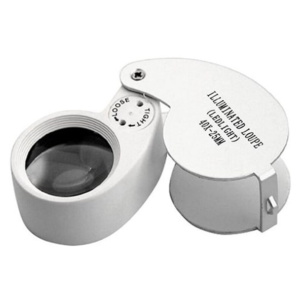 Juveler Lupe Linse Lupe 40X 25mm 2-Styks Forstørrelsesglas