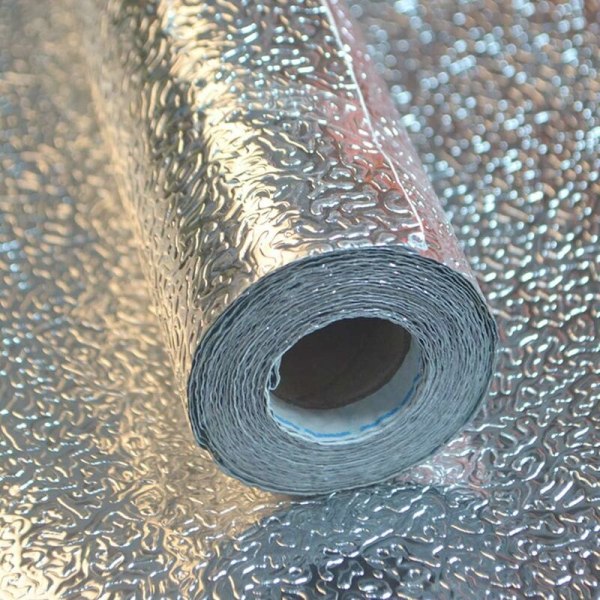 Silverfolie Papper-Köksdekaler Självhäftande kök aluminium