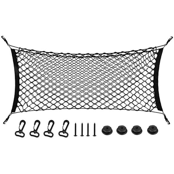 Bagagerumsnet, 35-48 tommer konvolut stil bagagerum organizer opbevaring bagklap elastisk justerbar til biler SUV